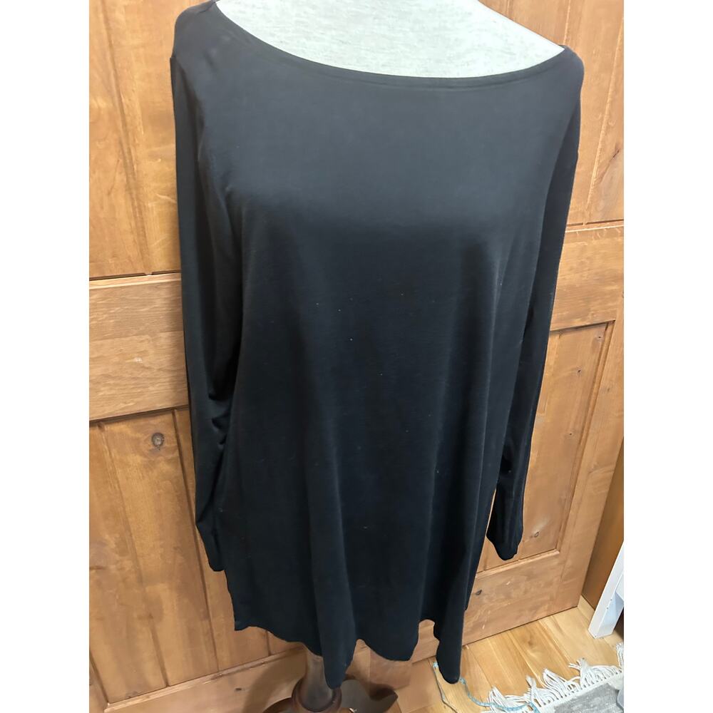 Eileen Fisher Stretch Jersey Knit Crew Neck Long Tunic Size 1x Minimalist